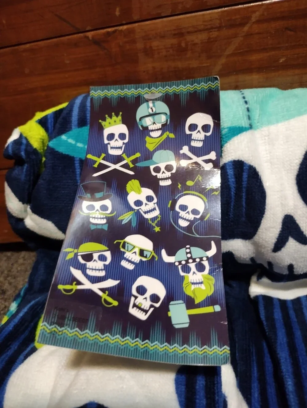 Jumpin Beans Skeleton Velour Beach Towel.               28